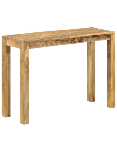 Tavolo Consolle 110x35x76 cm in Legno Massello di Mango Grezzo