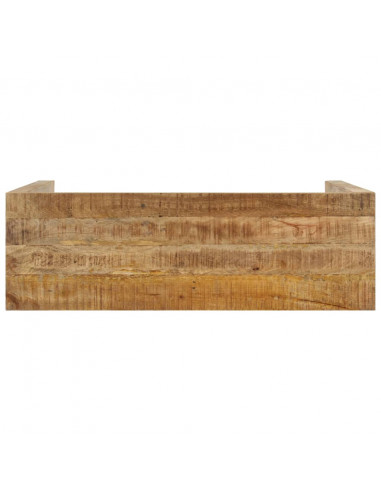 Tavolo Consolle 110x35x76 cm in Legno Massello di Mango Grezzo