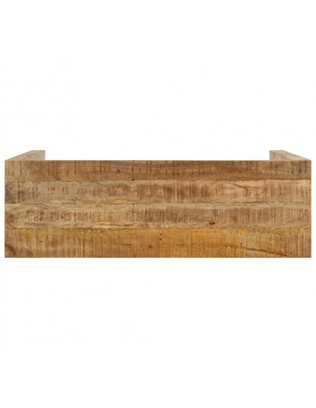 Tavolo Consolle 110x35x76 cm in Legno Massello di Mango Grezzo