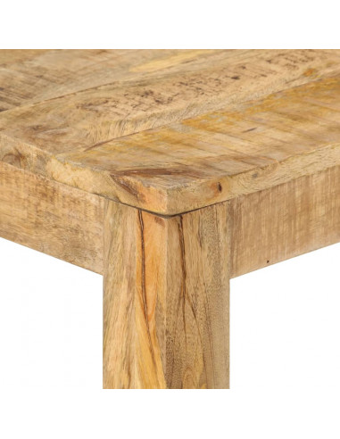 Tavolo Consolle 110x35x76 cm in Legno Massello di Mango Grezzo