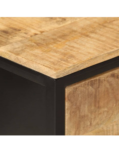 Tavolo Consolle 100x35x76 cm in Legno Massello di Mango e Ferro