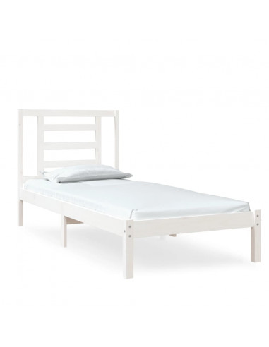 Giroletto Bianco in Legno Massello 75x190 cm Small Single