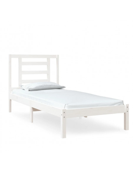 Giroletto Bianco in Legno Massello 75x190 cm Small Single