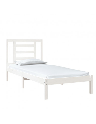 Giroletto Bianco in Legno Massello 75x190 cm Small Single