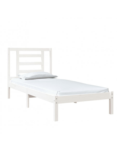 Giroletto Bianco in Legno Massello 75x190 cm Small Single