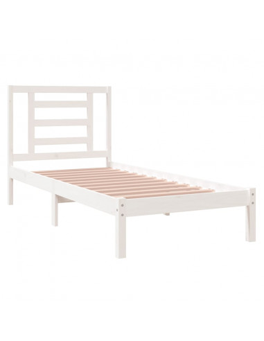 Giroletto Bianco in Legno Massello 75x190 cm Small Single