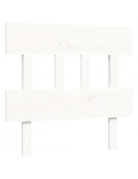 Giroletto con Testiera Bianco Single in Legno Massello