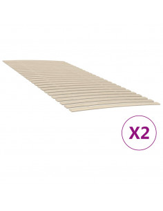 Reti a Doghe con 48 Doghe 2 pz 90x200 cm 2