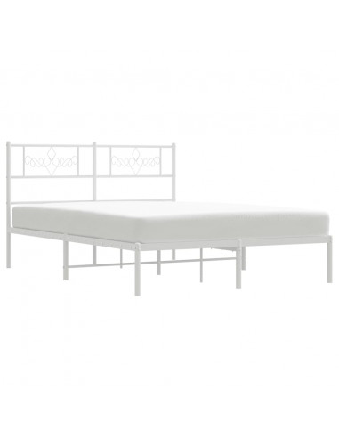 Giroletto con Testiera Metallo Bianco 140x190 cm