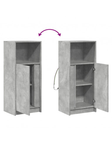 Credenza con LED Grigio Cemento 42,5x34x100cm Legno Multistrato