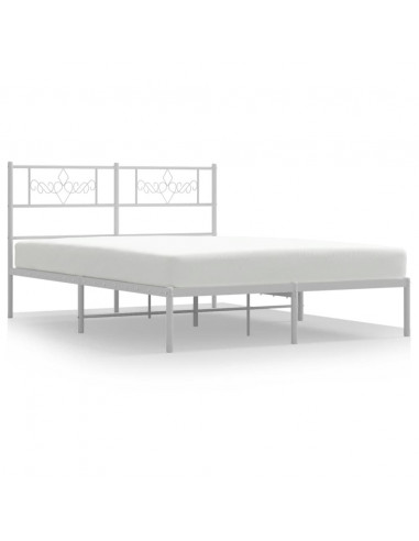 Giroletto con Testiera Metallo Bianco 120x190 cm