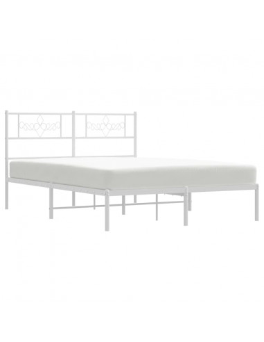 Giroletto con Testiera Metallo Bianco 150x200 cm