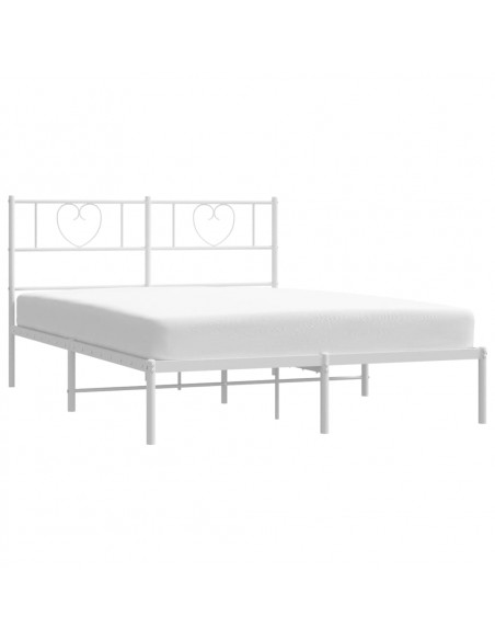 Giroletto con Testiera Metallo Bianco 140x190 cm