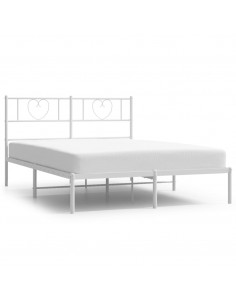 Giroletto con Testiera Metallo Bianco 120x190 cm 2