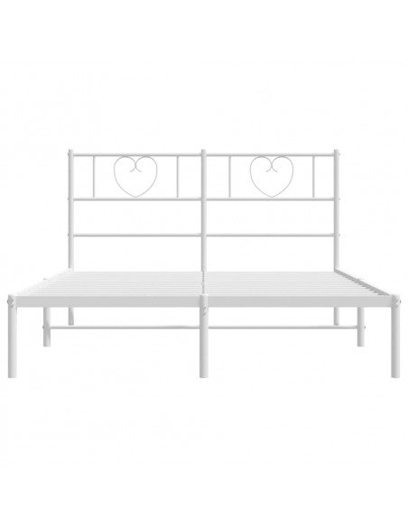 Giroletto con Testiera Metallo Bianco 120x190 cm