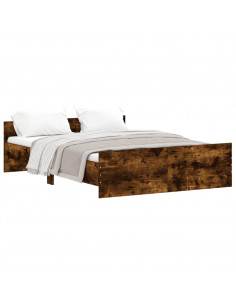 Giroletto con Testiera e Pediera Rovere Fumo 135x190 cm 2