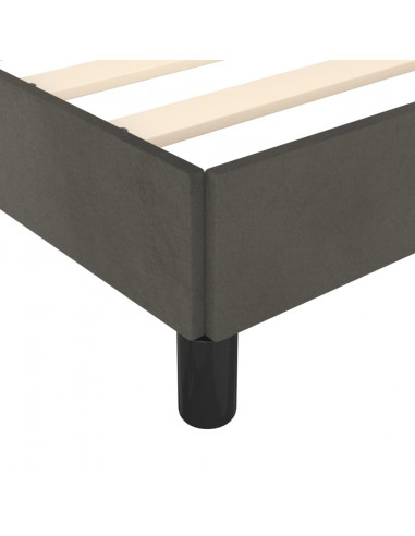 Giroletto con Testiera Grigio Scuro 140x190 cm in Velluto