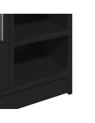 Mobile Lavabo Nero 63x29x55 cm in Truciolato