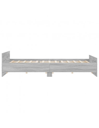 Giroletto con Testiera e Pediera Grigio Sonoma 180x200 cm