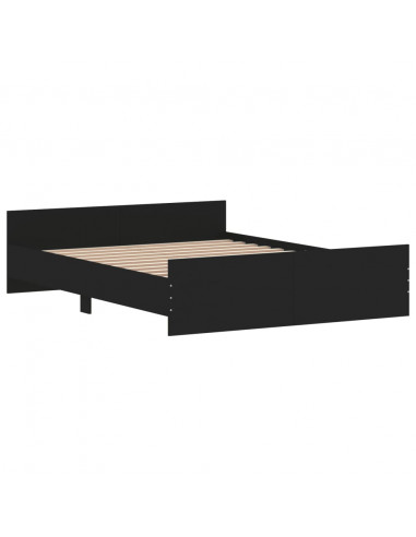 Giroletto con Testiera e Pediera Nero 160x200 cm