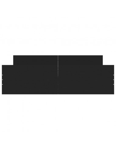 Giroletto con Testiera e Pediera Nero 160x200 cm