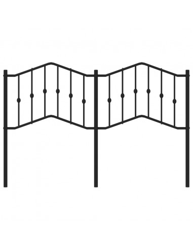 Testiera in Metallo Nero 140 cm