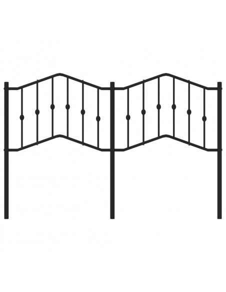 Testiera in Metallo Nero 140 cm