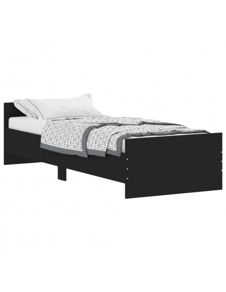 Giroletto Nero 75x190 cm Small Single in Legno Multistrato