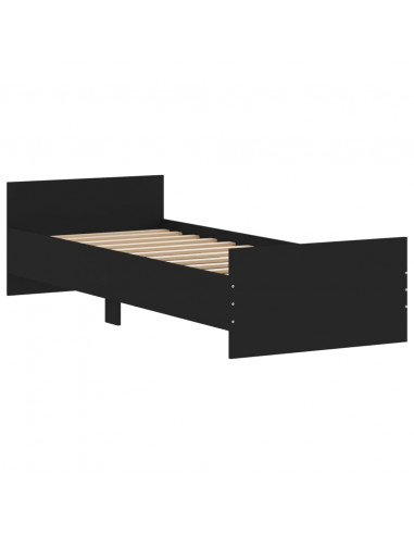 Giroletto Nero 75x190 cm Small Single in Legno Multistrato