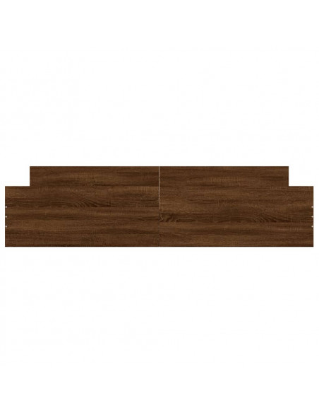 Giroletto con Testiera e Pediera Rovere Marrone 200x200 cm