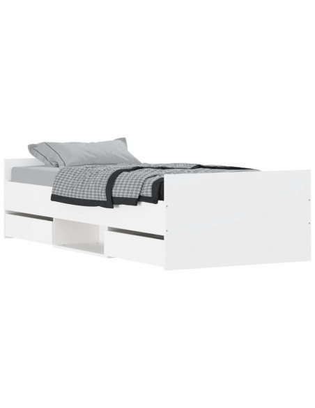 Giroletto con Testiera e Pediera Bianco 90x200 cm