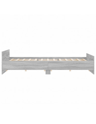 Giroletto con Testiera e Pediera Grigio Sonoma 200x200 cm