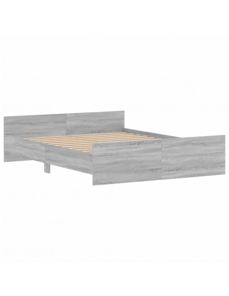 Giroletto con Testiera e Pediera Grigio Sonoma 150x200 cm