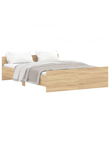 Giroletto con Testiera e Pediera Rovere Sonoma 140x190 cm