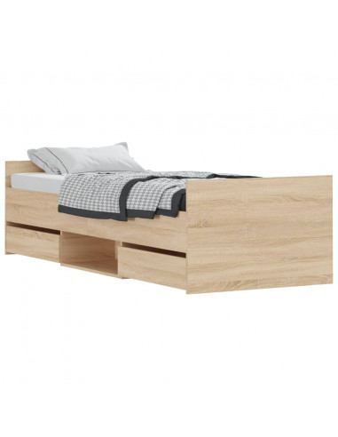 Giroletto con Testiera e Pediera Rovere Sonoma 75x190 cm