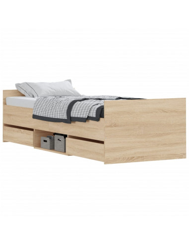 Giroletto con Testiera e Pediera Rovere Sonoma 75x190 cm