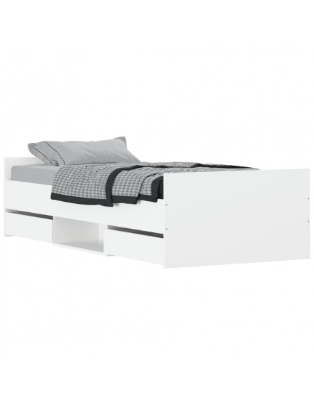 Giroletto con Testiera e Pediera Bianco 100x200 cm