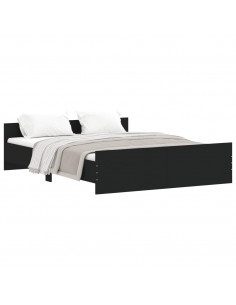 Giroletto con Testiera e Pediera Nero 150x200 cm 2