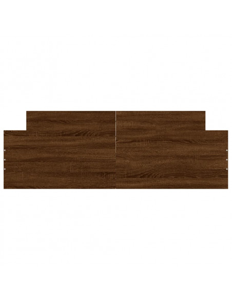 Giroletto con Testiera e Pediera Rovere Marrone 150x200 cm