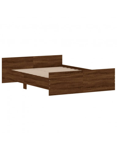 Giroletto con Testiera e Pediera Rovere Marrone 140x190 cm