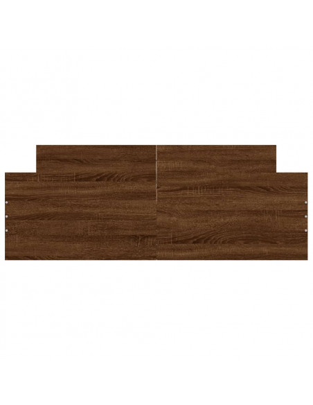 Giroletto con Testiera e Pediera Rovere Marrone 140x190 cm