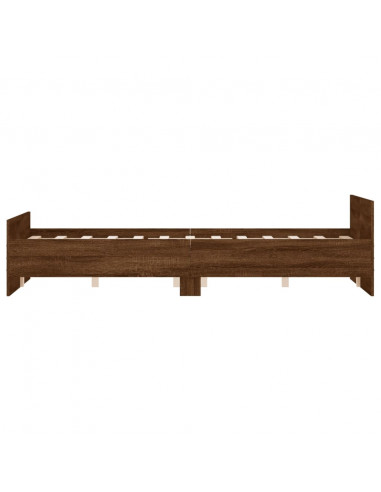 Giroletto con Testiera e Pediera Rovere Marrone 140x190 cm