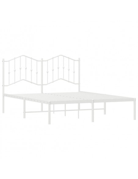 Giroletto con Testiera Metallo Bianco 150x200 cm