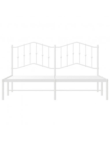 Giroletto con Testiera Metallo Bianco 160x200 cm