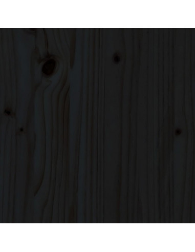 Letto Soppalco con Scivolo Bambini Nero 80x200cm Massello Pino