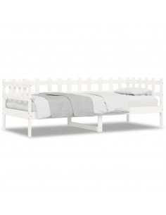 Dormeuse Bianca 90x200 cm in Legno Massello di Pino 2