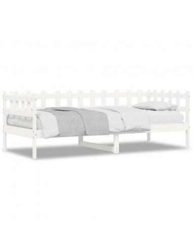 Dormeuse Bianca 90x200 cm in Legno Massello di Pino