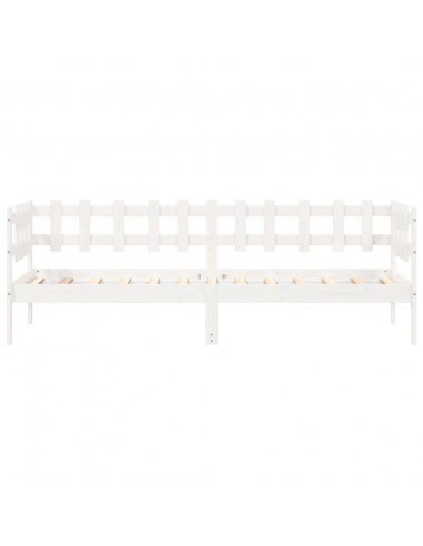 Dormeuse Bianca 90x200 cm in Legno Massello di Pino