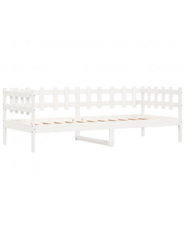 Dormeuse Bianca 90x200 cm in Legno Massello di Pino