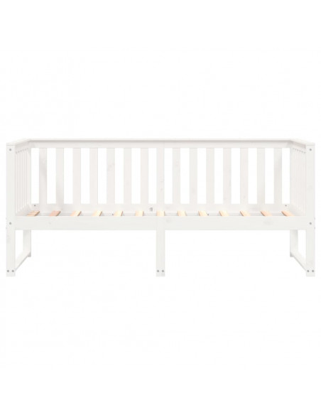 Dormeuse Bianca 90x200 cm in Legno Massello di Pino